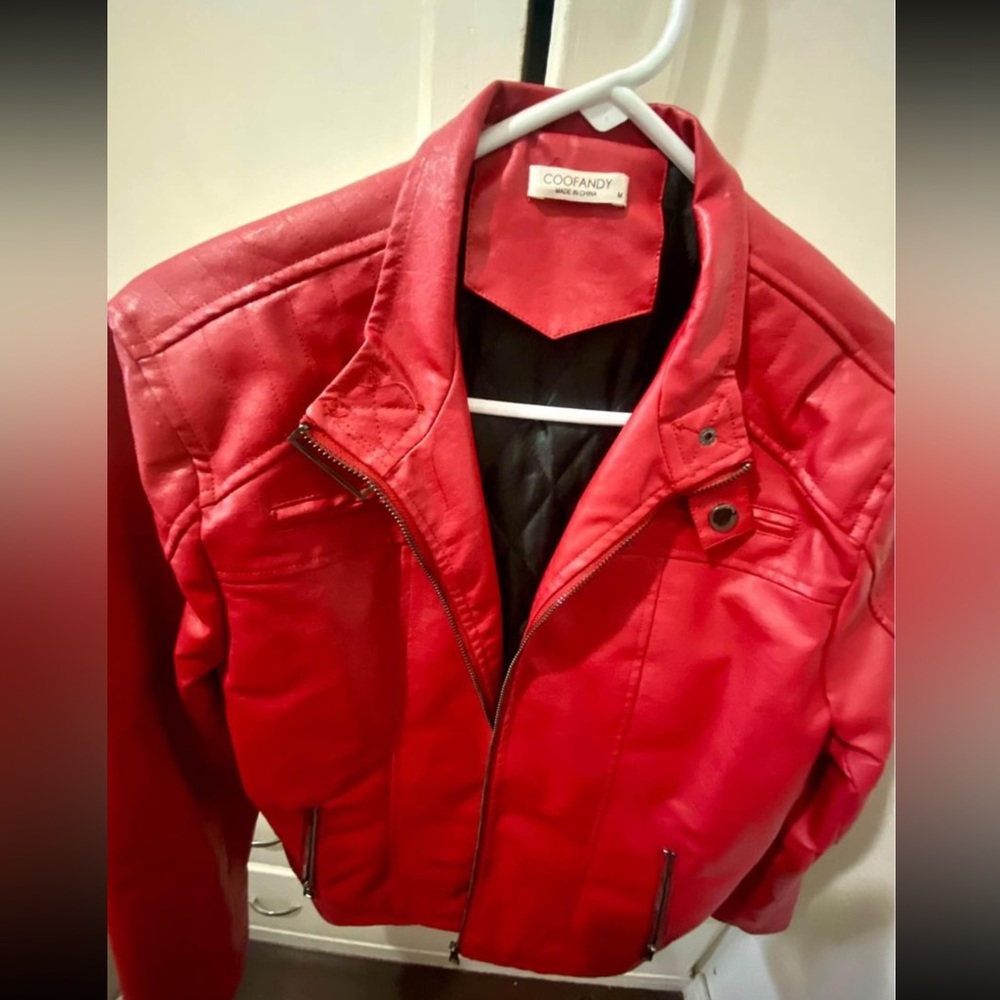 Red Leather Jacket - Picture 5 of 5